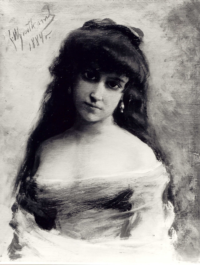 Leon Wyczółkowski (1852-1936), „Studium – Popiersie młodej kobiety”, 1884/1889, olej na płótnie, 27 x 22 cm, fot. www.kolekcje.mkidn.gov.pl